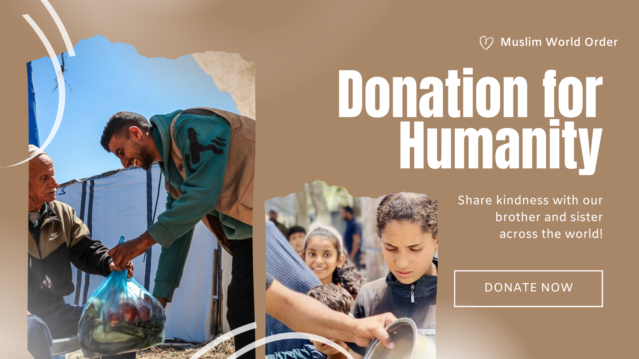 Brown White Creative Donate Blog Banner